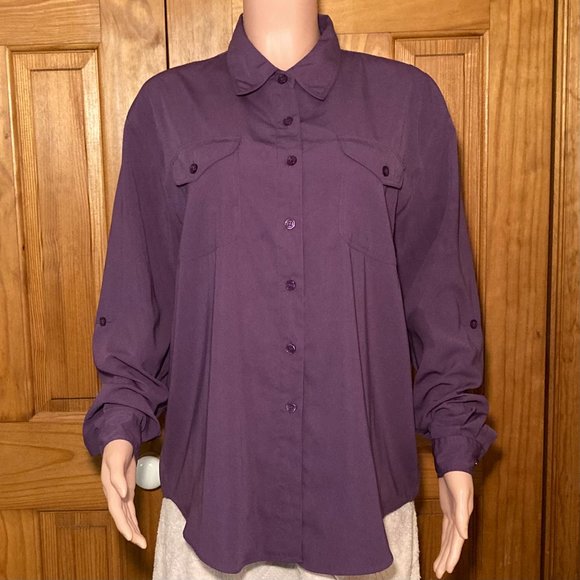 NWOT Vintage Modern Essentials Long Sleeve Top Blouse Size XL - Picture 2 of 12